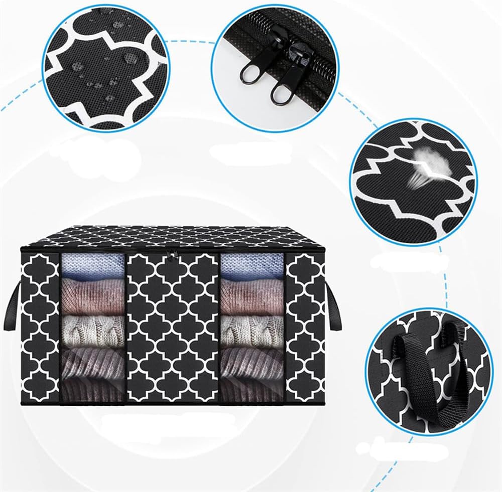 Aufbewahrungstasche Schrank 102L Grosse Organizer Set, 3 Stück Faltbar Kleideraufbewahrung mit Verst
