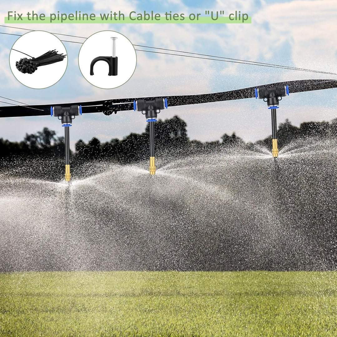 Quick-Connect Drip Irrigation System Kit,360° Curved Bewässerungssystem Garten,Automatische Bewässer