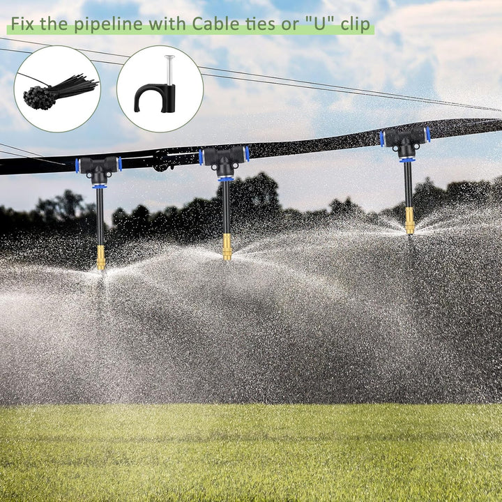Quick-Connect Drip Irrigation System Kit,360° Curved Bewässerungssystem Garten,Automatische Bewässer