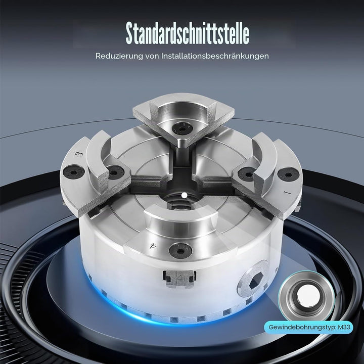 4-Backen Selbstzentrierendes Spannfutter Backenfutter Drechselfutter M33 Für Drechselbank Drechselme