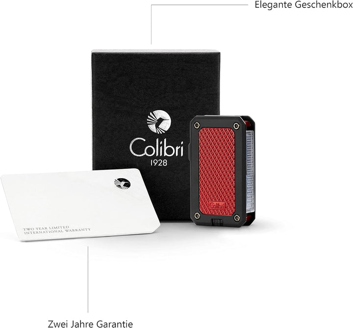 Colibri Rally Jet Feuerzeug | Zigarren- und Zigarettenanzünder | Windbeständig | Funktioniert mit Bu
