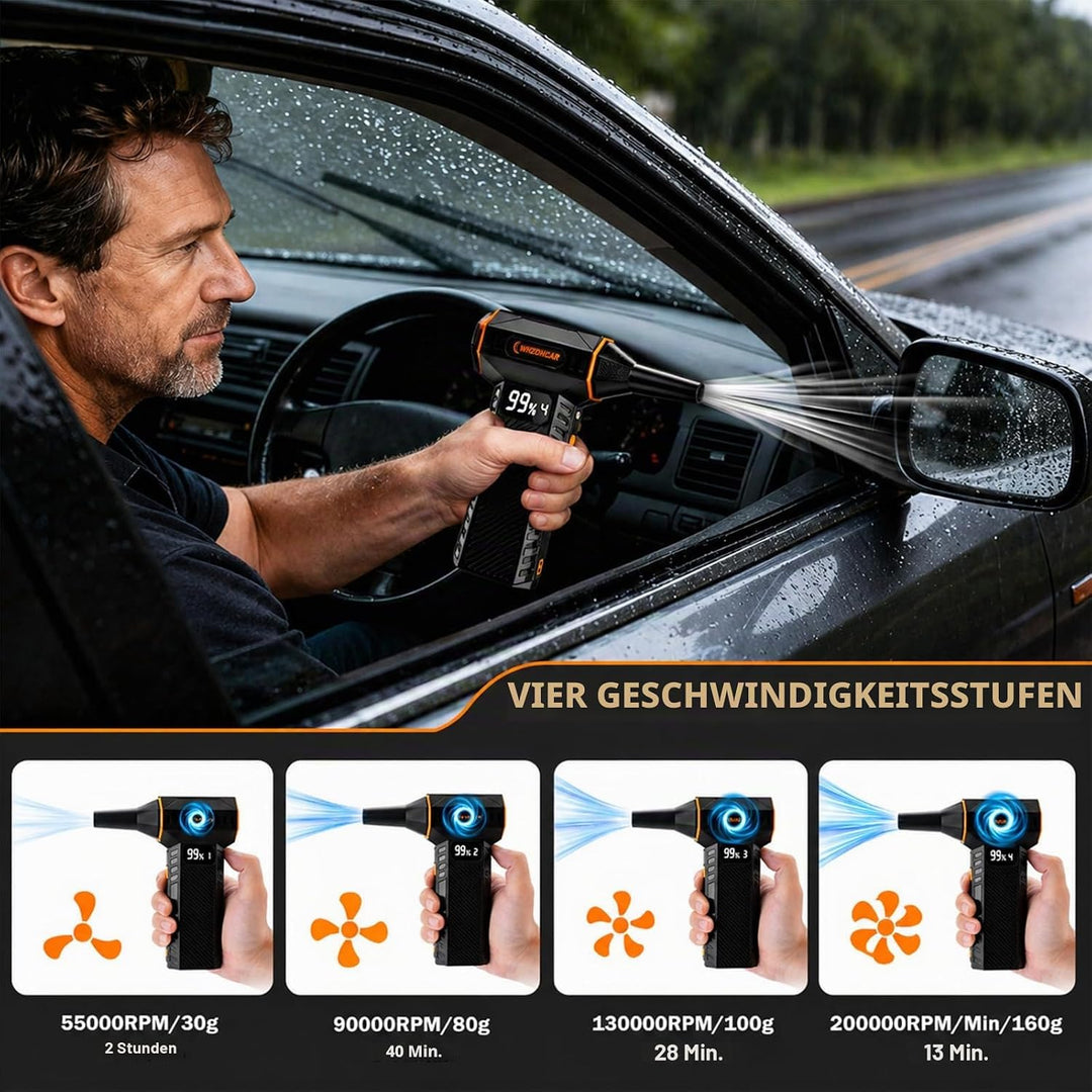 Elektrisches Staubgebläse 4-Gang Meinstellbare Electric Air Duster 200000RP mit LED-Licht Air Duster