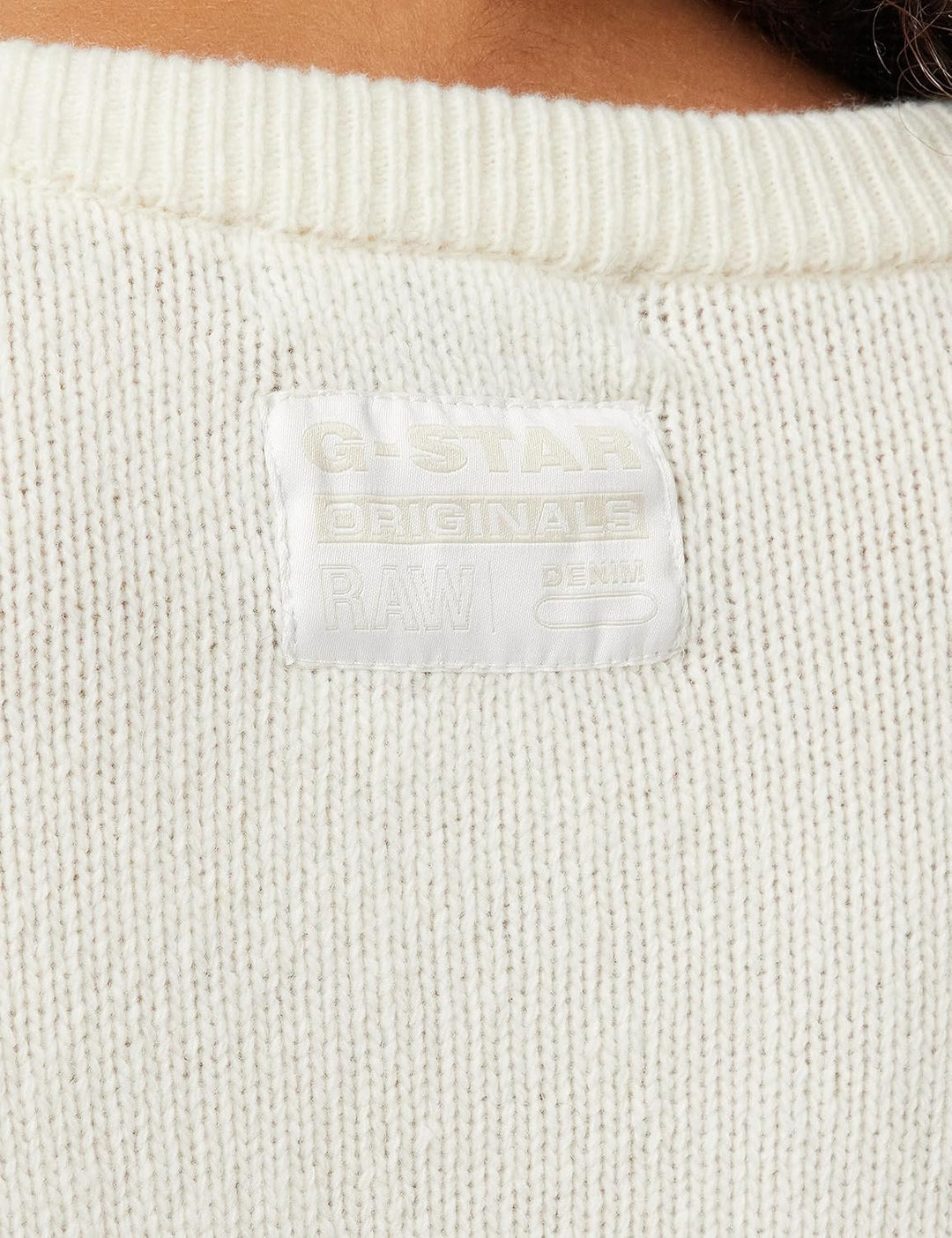 G-STAR Damen Chunky Loose Boat Knitted Pullover Knits, Beige (Eggnog D23968-d170-g076)