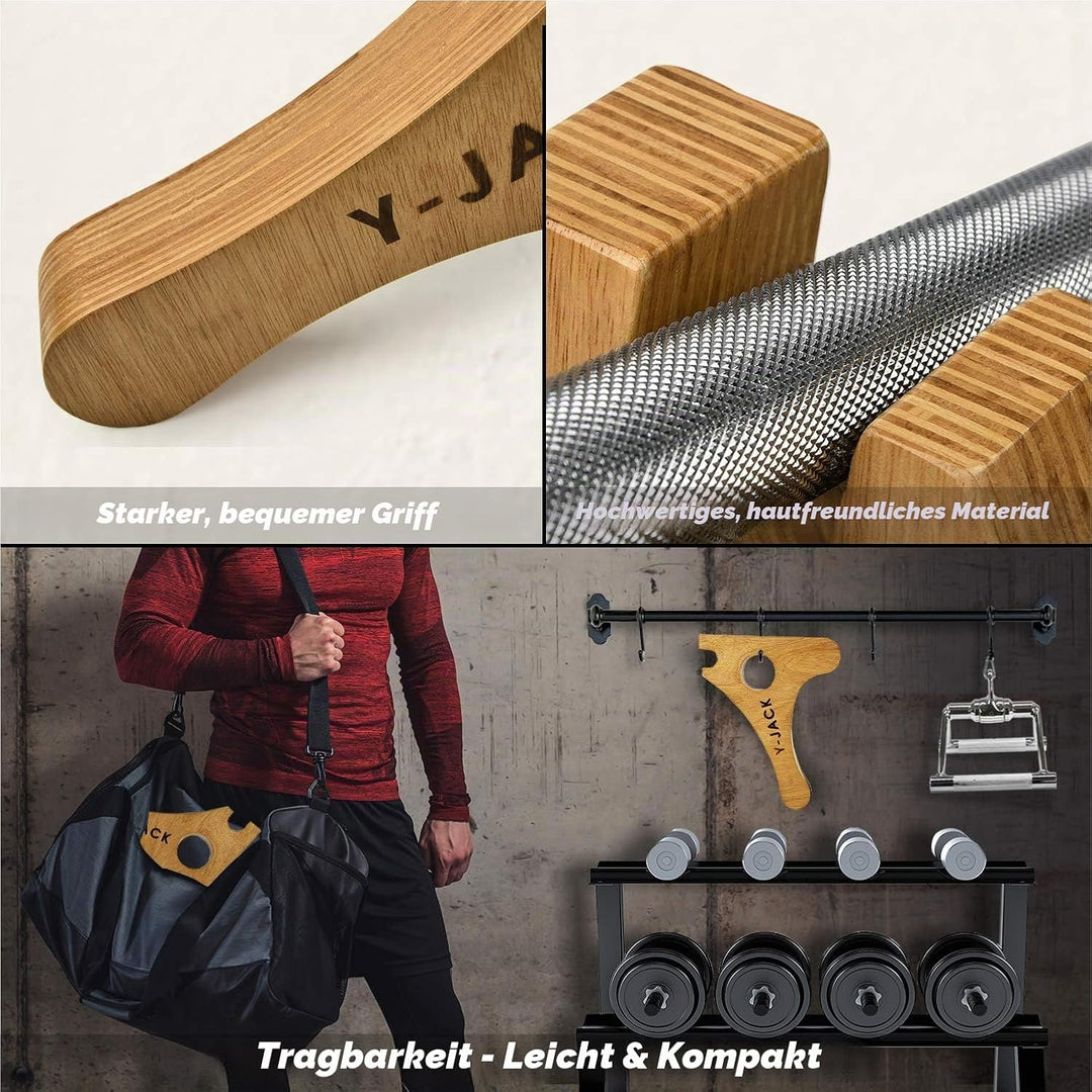Yes4All Mini Deadlift Langhantelheber mit rutschfestem Gummigriff - Geeignet zum Beladen, Entladen u