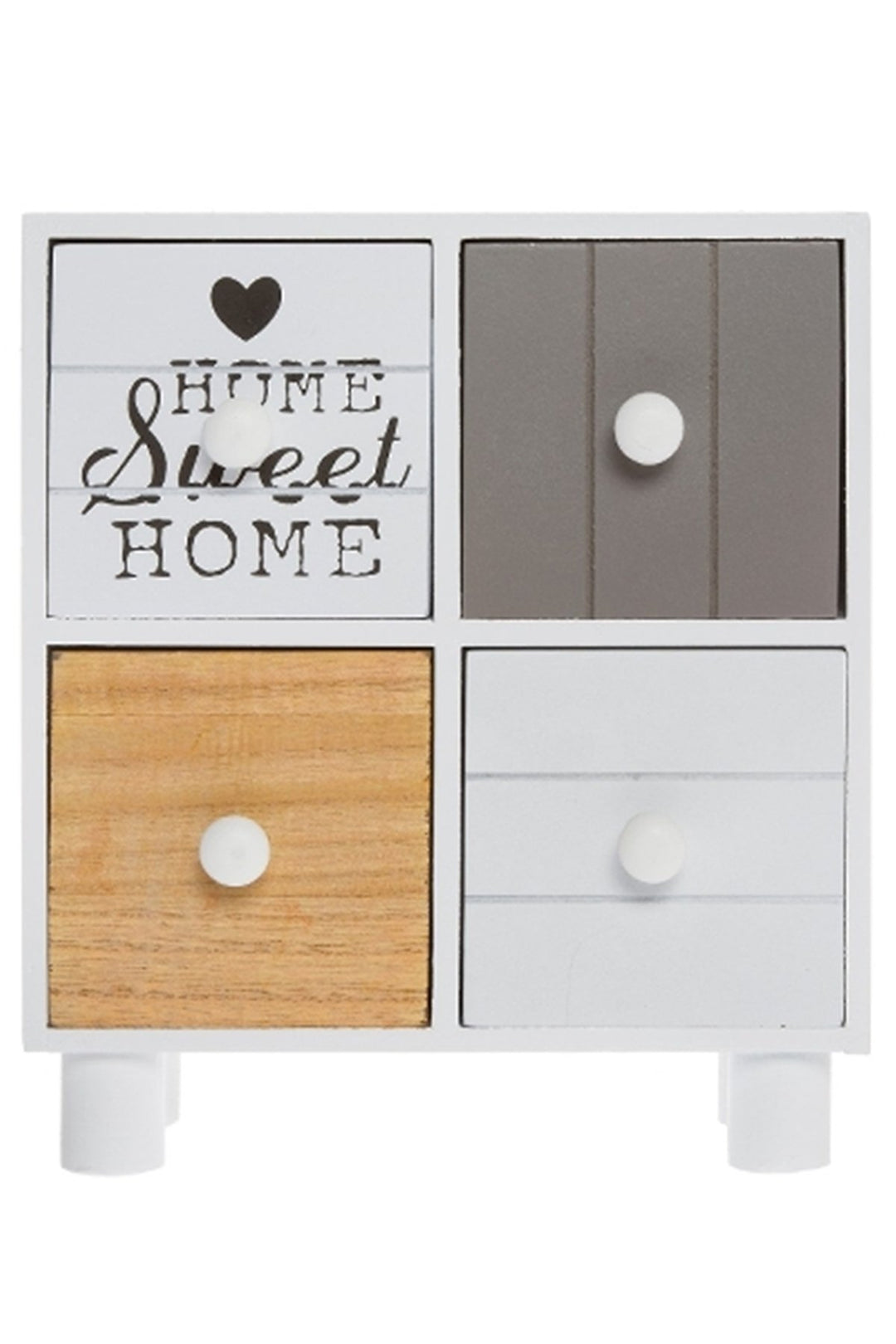elbmöbel Schmuckkommode Shabby Home Sweet Home Schubladen Mini-Kommode (22x20x10)