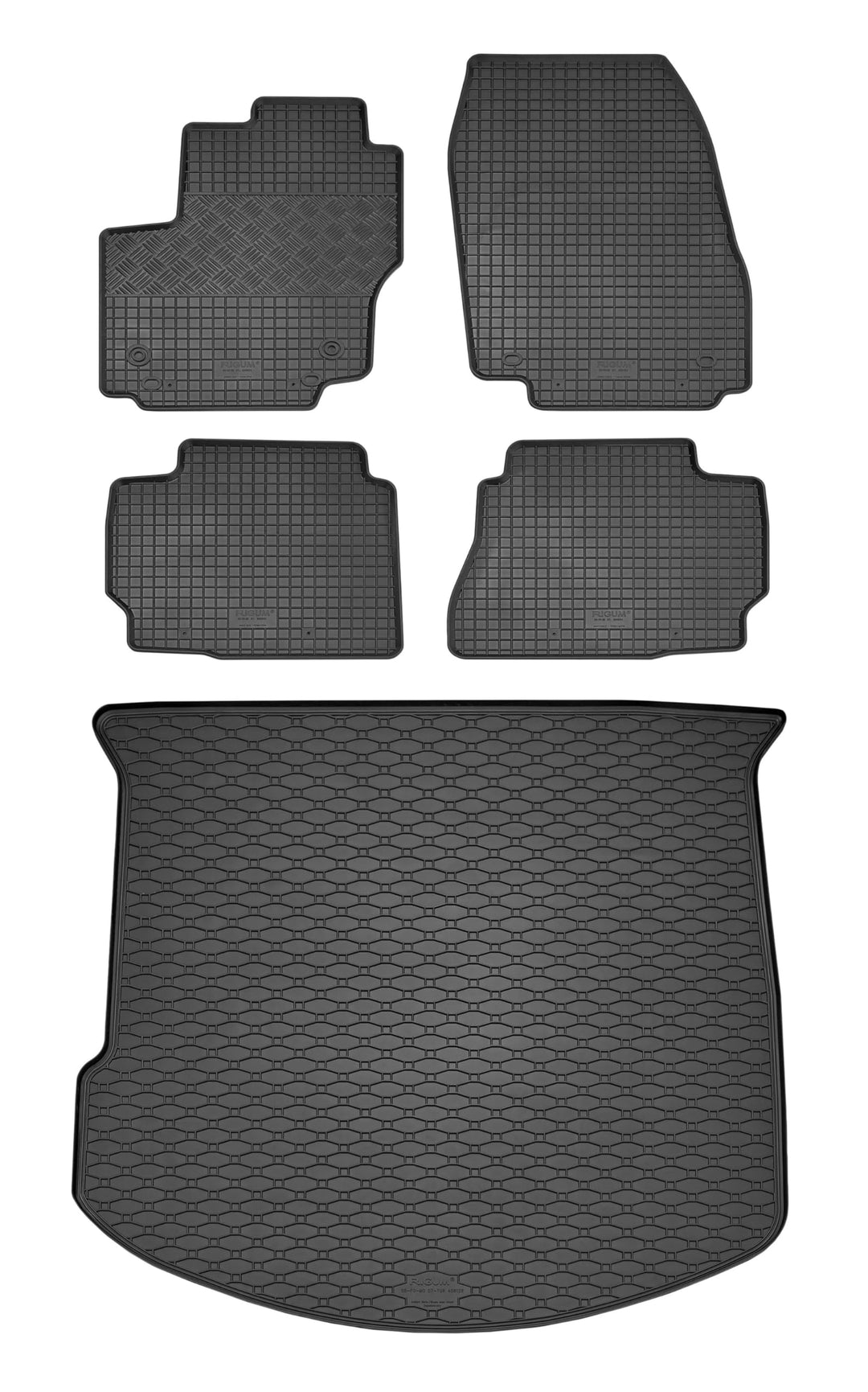 Passgenaue Kofferraumwanne und Gummifussmatten geeignet für Ford Mondeo Kombi 2007-2014 EIN Set