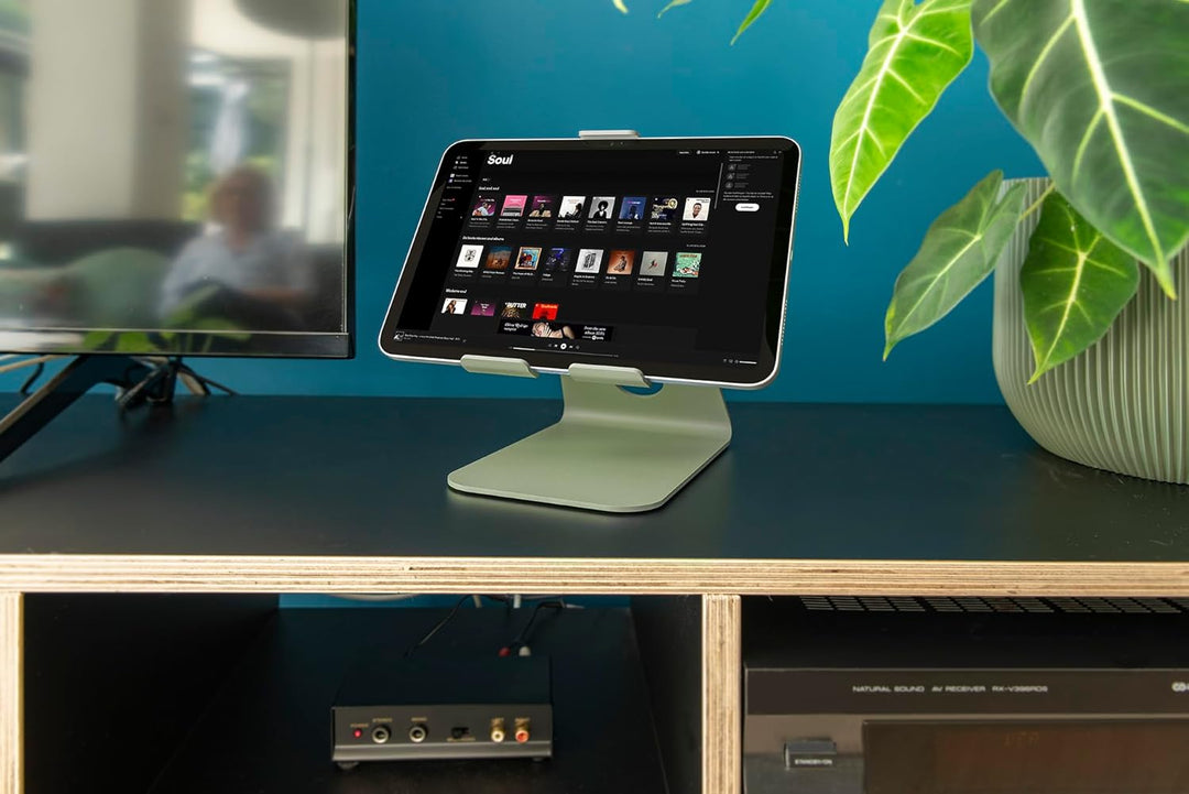 Tabdoq solide Tablet Tischhalterung kombinierbar mit Allen Tablets und iPad's von 8 bis 13 Zoll, grü