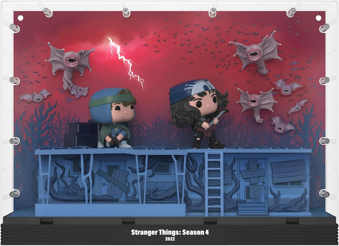 Funko Pop! Moments Deluxe: Stranger Things - Dustin, Eddie and The Demobats - Phase Three - Vinyl-Sa