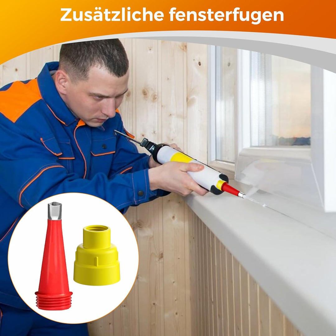 32 Stück Edelstahl Dichtungsdüse, Universal Integrierte Gummidüse Werkzeug Kit,Silikon Spitzen Kartu