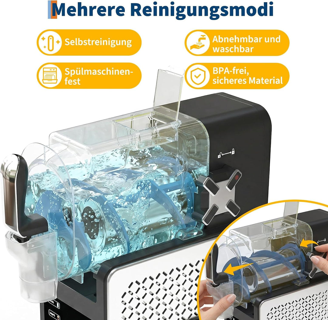 Slush-Eismaschine 1,9 L (64 oz) – Frozen-Drink-Maker mit 5 Programmen + 6 Presets, Selbstreinigung,