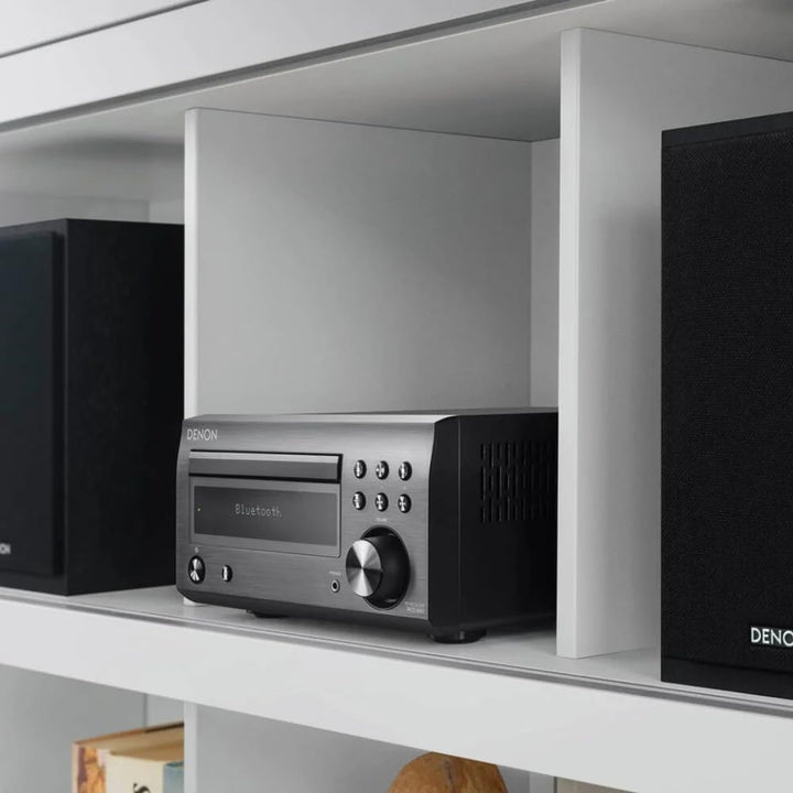 Denon D-M 41 DAB Kompaktes HiFi-System (2 x 30W Ausgangsleistung) Schwarz Schwarz HiFi Set, Schwarz