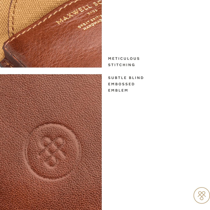 Maxwell Scott - Herren Luxus Leder Hufeisen Münzbeutel Brieftasche - Handgefertigt aus italienischen