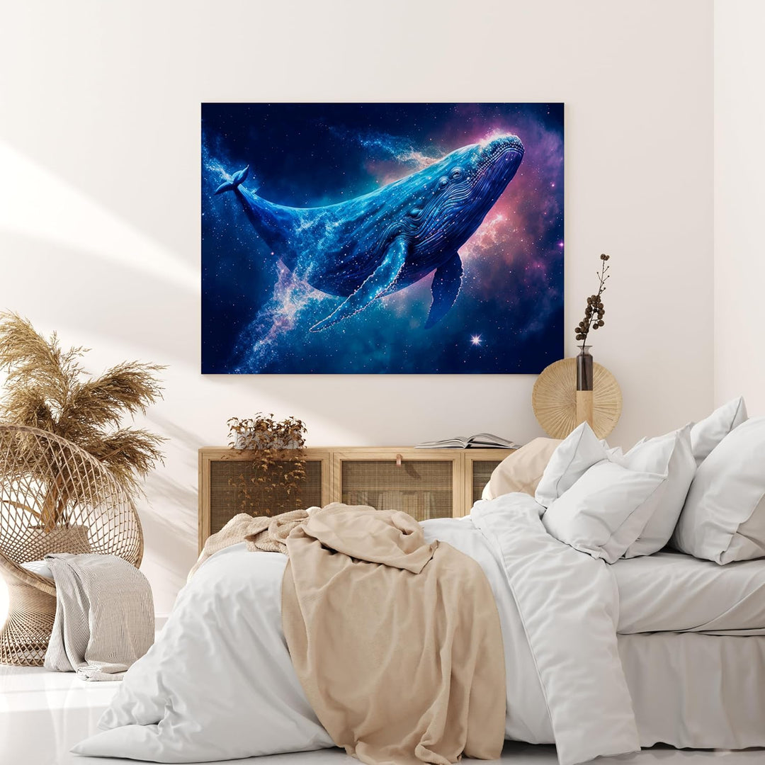 wandmotiv24 Leinwandbild Fantasy, 60x45cm, Querformat, Wal, Deko, Bilder auf Leinwand, Wanddeko, XXL