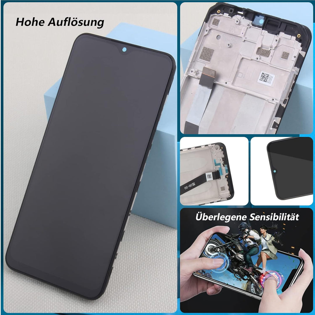 RongZy Display für Xiaomi Redmi 9 M2004J19G M2004J19C Ersatz des LCD-Bildschirms Touch Display Digit