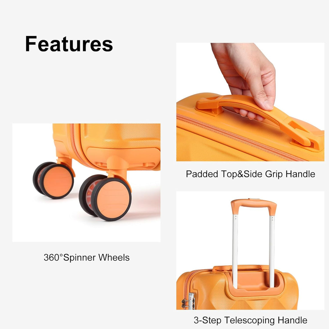 Sea choice Hardschalen Trolley Koffer Set 5tlg. Zwillingsrollen Reisekoffer Enthält 1 Reisetasche un