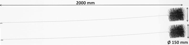 2 Ofenrohrbürsten 150mm Besen 2000mm Langer Rohrbesen Rohreiniger Ofenbürste Ofenbesen Ofenrohrreini