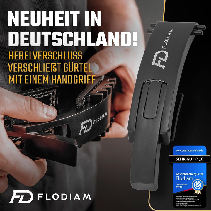 Gewichthebergürtel für Damen und Herren [Schnellverstell Hebelverschluss] Echtleder Gym Lifting Belt
