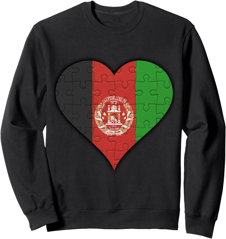 Afghanistan Afghanistani Flagge Herz Sweatshirt