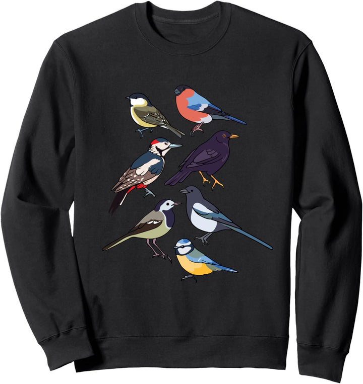 Gartenvögel Vögel Amsel Blaumeise Geschenk Sweatshirt