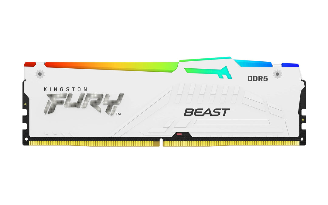 Kingston FURY Beast Weiss RGB EXPO 32GB 6400MT/s DDR5 CL32 DIMM Desktop Gaming Speicher Kit mit 2 -