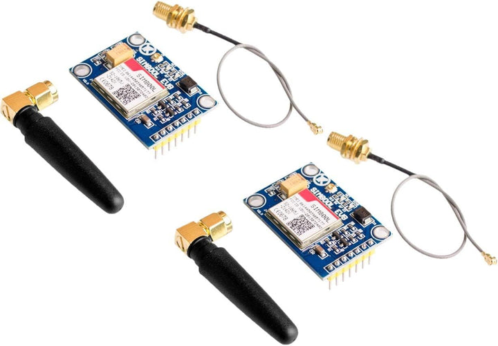 2 Stück SIM800L V2.0 5V Wireless GSM GPRS MODUL Quad-Band mit Antennenkabelkappe