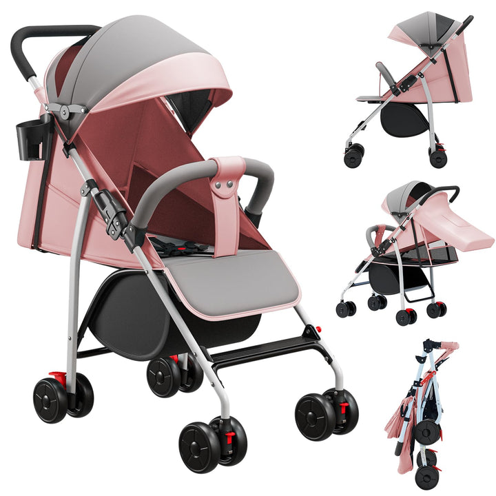 Travel buggy,leicht (4,8 kg), Bequemer Buggy kinderbuggy klappbar und verstellbar, Mit Baumwollbezug