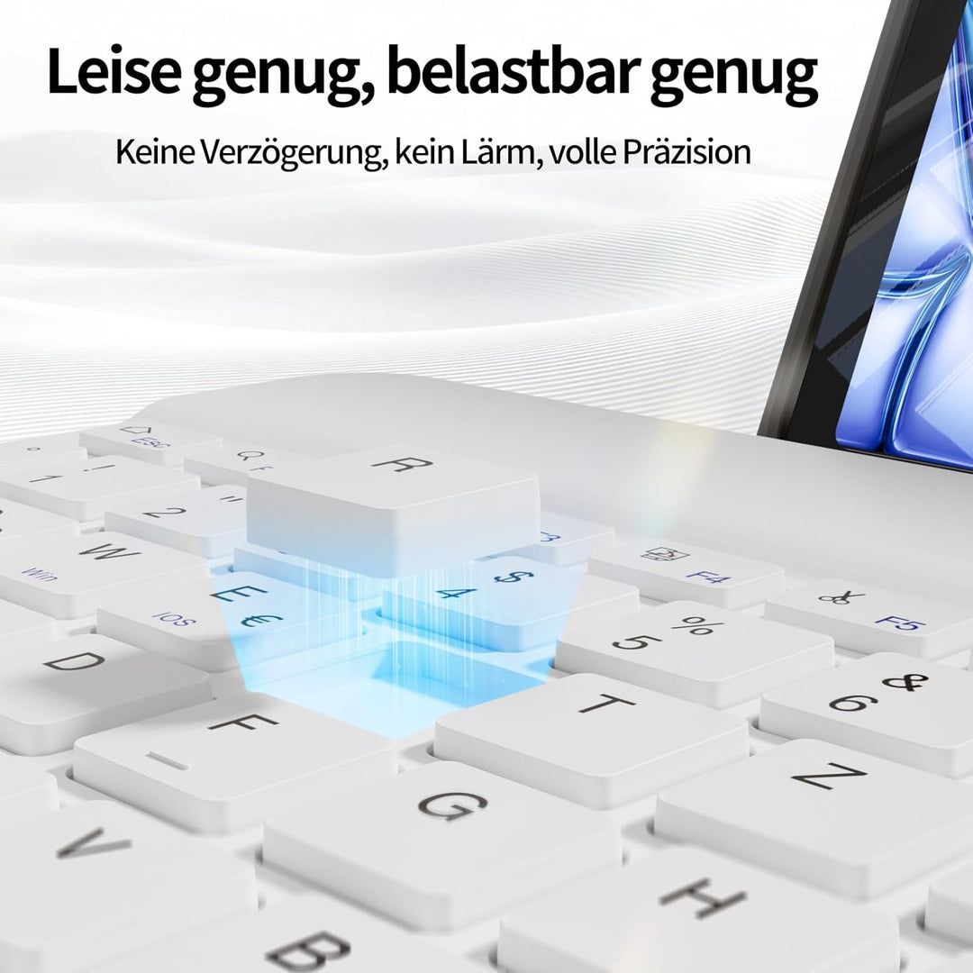 Hülle mit Tastatur für iPad Air 11 Zoll M4/M3/M2 (2026/2025/2024), iPad Air 5 4 2022/2020 10,9 Zoll,