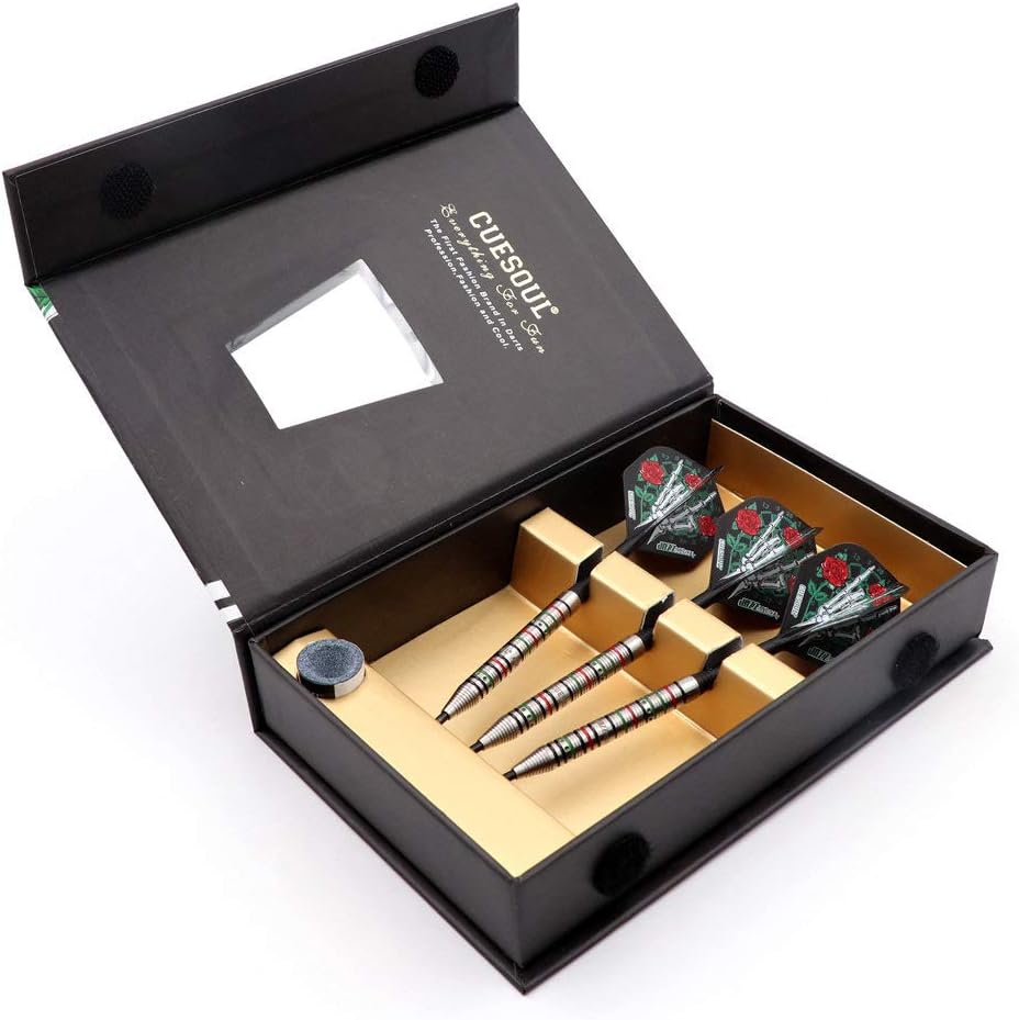 CUESOUL Jazz-Metal 21/23 / 25g Stahlspitze 90% Wolfram Dart Set mit integrierten ROST Flights CSJM-J