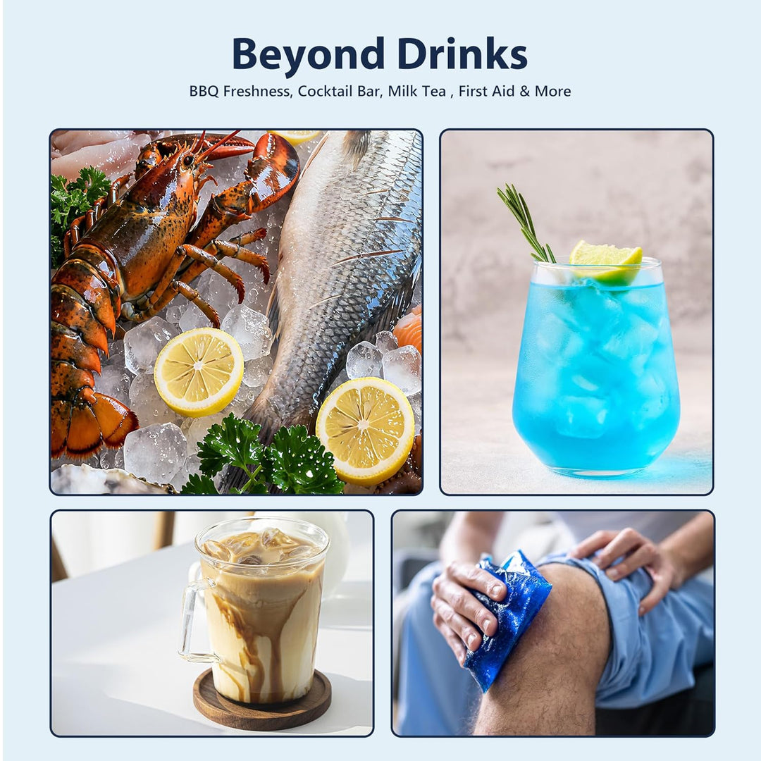 VINATO Eiswürfelmaschine Klein, 9 Eiswürfel in Nur 6-8 Minuten Eiswürfelmaschine, Tragbar Ice Cube M