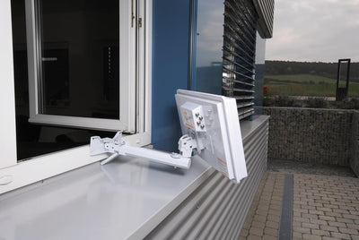 Selfsat H30D2+ Twin Flachantenne für zwei Teilnehmer inkl. Fensterhalterung, Twin