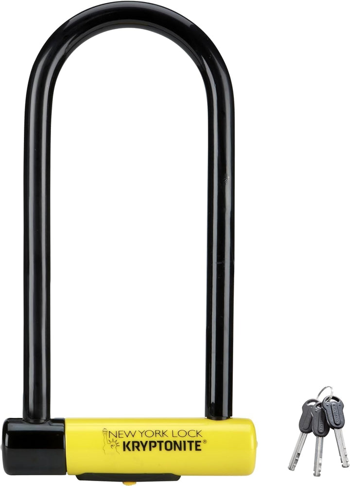 Kryptonite New York LS Fahrradschloss, robust, U-Form New-U 2017 Schloss + Bügelschlosshalter, New-U