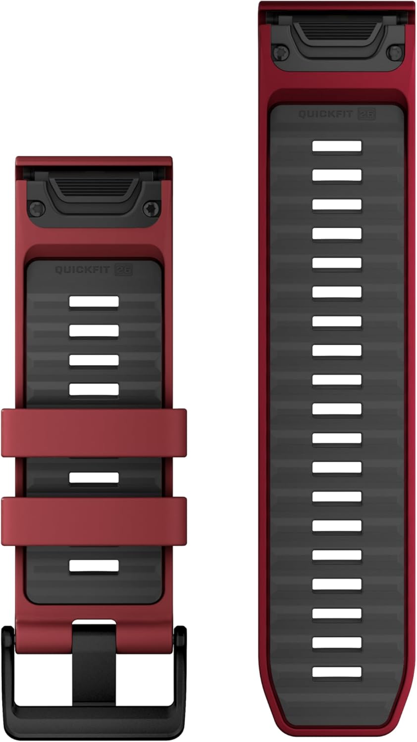 Garmin QuickFit, 26 mm Marsala/Graphit-Silikonband Marsala/Graphit 26 mm Einfarbig, Marsala/Graphit