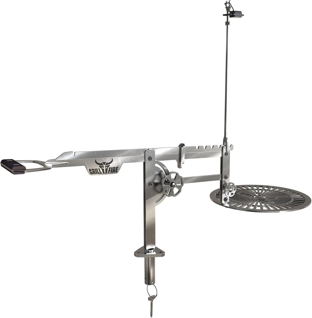 Grillfire XT-SET GRILLHAND – Höhenverstellbarer Edelstahl-Grillarm für FX-Feuerplatten | Werkzeuglos