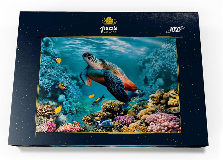 Unterwasserwelt mit Schildkröte und Korallen - Premium 1000 Teile Puzzle - MyPuzzle Sonderkollektion