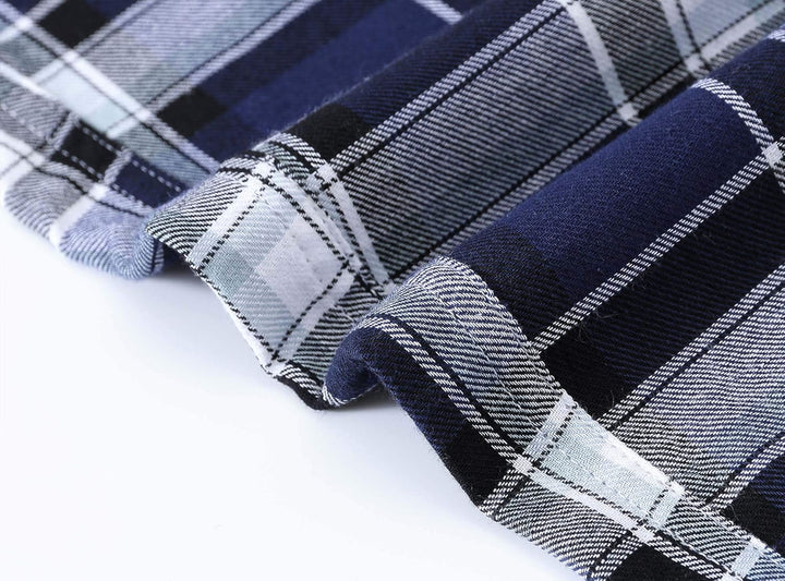 MoFiz Herren Pyjamahose Warm Lang Baumwolle Weich Schlafanzughose Kariert Winter Nachtwäsche Freizei