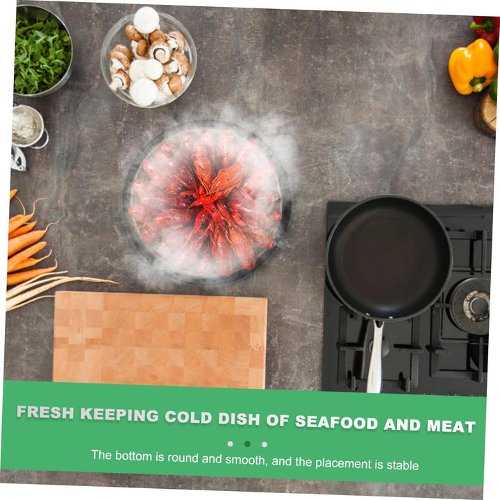 NIYANGLE Sushi Serviertablett Mattes Dry Ice Plate Für Seafood Fleisch Gemüse Japanisches Geschirr V