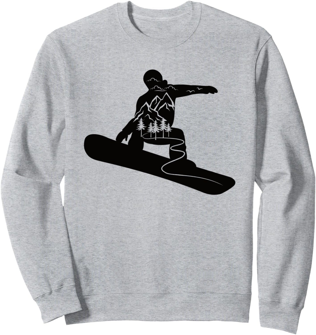Snowboarder Skipiste Wintersport in den Bergen Sweatshirt