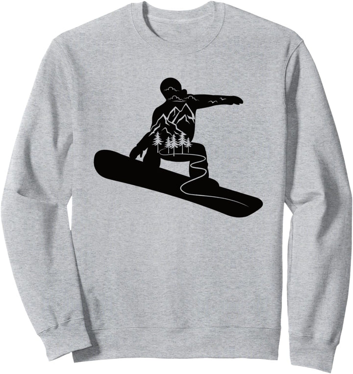 Snowboarder Skipiste Wintersport in den Bergen Sweatshirt