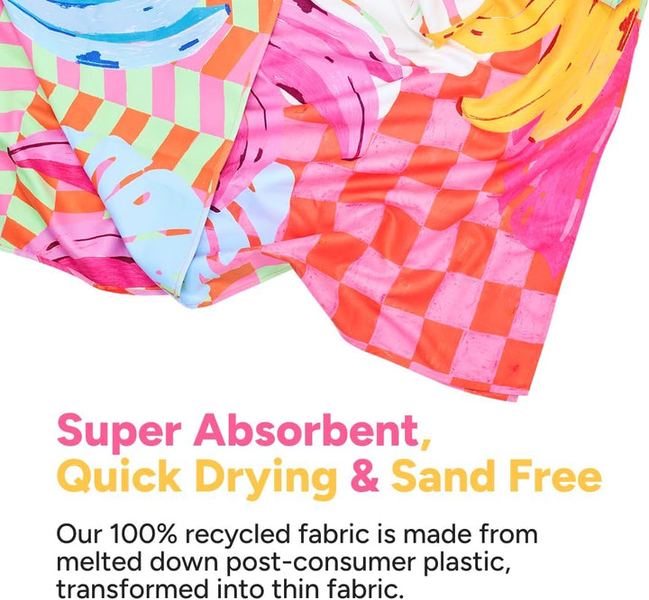 Dock & Bay Strandhandtuch - Super saugfähig, trocknet schnell, ohne Sand - Kompakt, Leicht - 100% Re