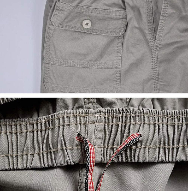Putaowor Herren Sommer Cargo Shorts Kurze mit Elastischem Bund und Relaxed Fit volle elastische Tail