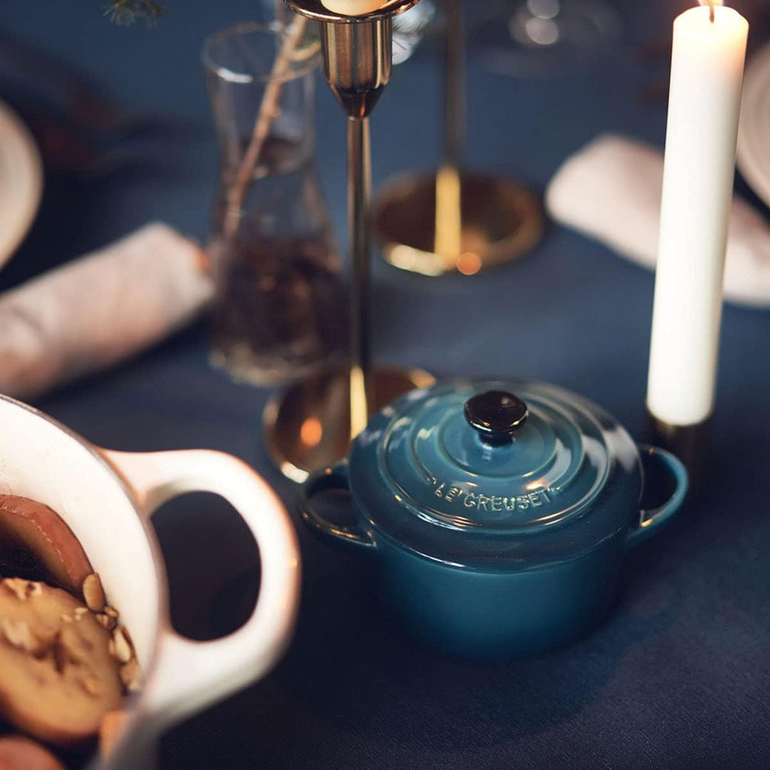 Le Creuset Mini-Cocotte aus Steinzeug, 200 ml, 10 x 5 cm, Deep Teal, 71901106420100, Deep Teal