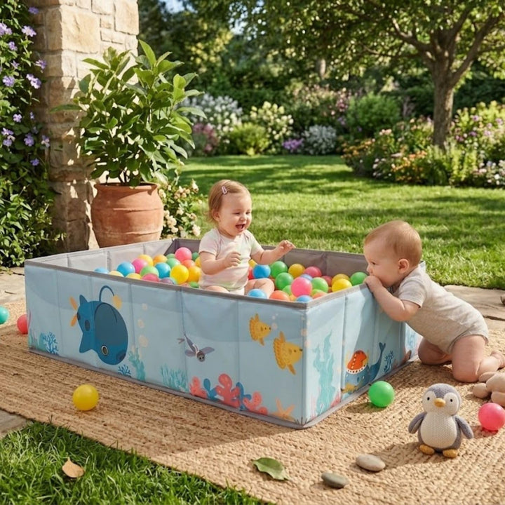 Bällebad für Kinder - Faltbarer und tragbarer Bällebad - Spielzeugwürfel für drinnen und draussen -
