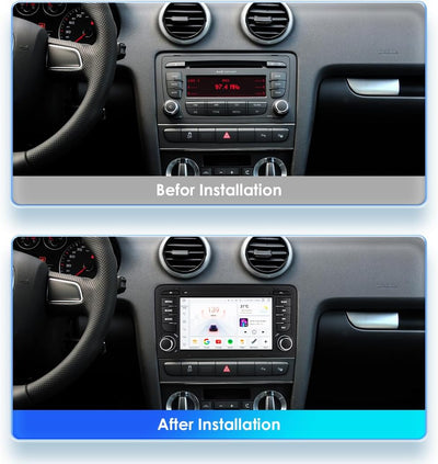 Android 12 Autoradio 7 Zoll Touchscreen 8-Kern Für Audi A3 S3 RS3 2003-2012 WiFi CarPlay/Android Aut