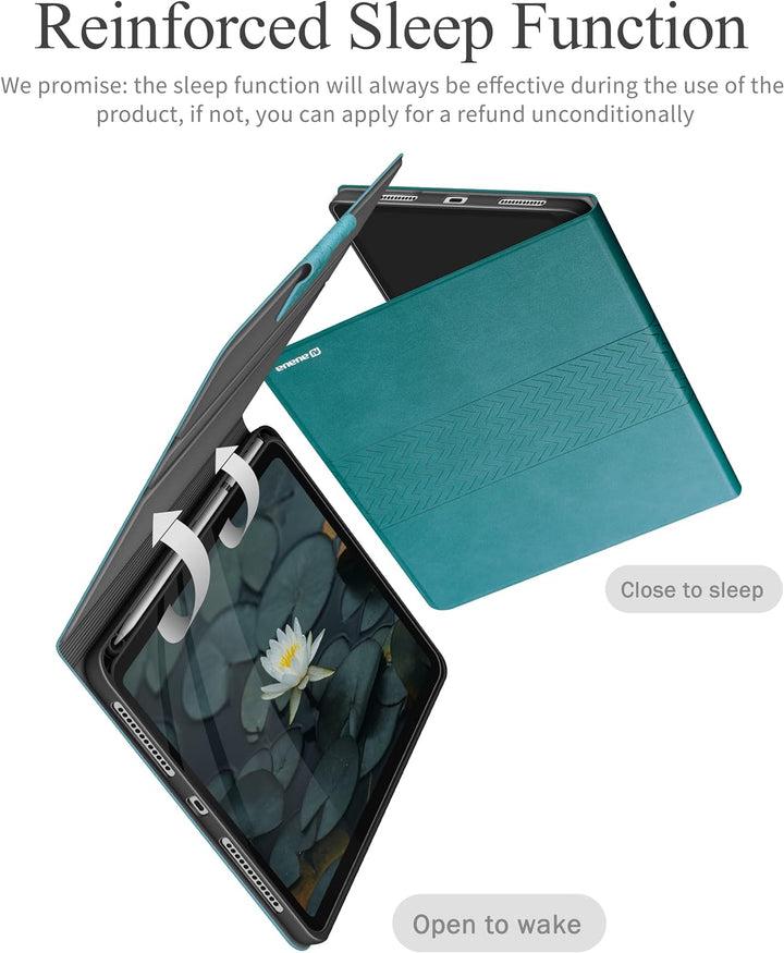 AUAUA Hülle für iPad 10. Generation 2022, 10,9 Zoll Hülle mit Apple Stifthalter, Auto Schlaf/Aufwach