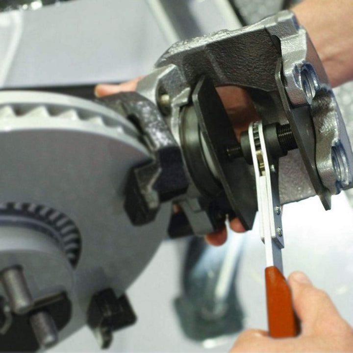 QISF Bremskolben-Rückstell-Werkzeug | mit 4 TLG Bremssattelhaken | Ratschenfunktion KFZ Werkzeug | B