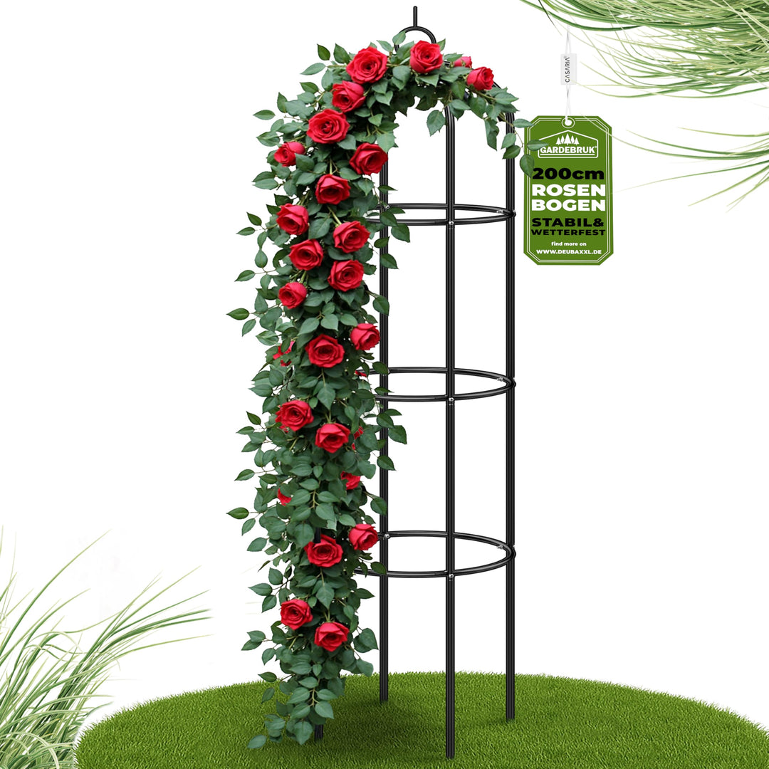 Gardebruk® 2X Rosensäule 200x40cm Metall Stabil Wetterfest Garten Rankgitter Rankhilfe Ranksäule Met