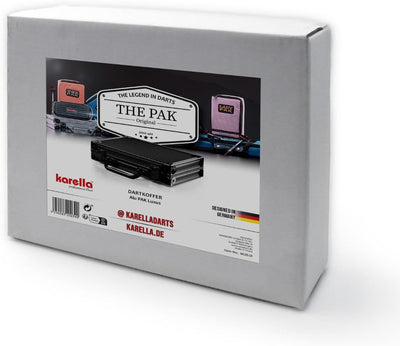 Dartkoffer Luxus in schwarz, schlagfest, Platz für 4 komplette Dartsets und Zubehör, Dartcase, Tasch