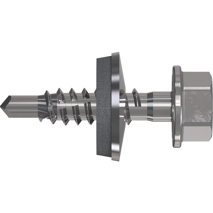RP-r-3H, REFABO Plus Bohrschraube 4.8x22/Dichtscheibe 14mm Bi-Metall A2