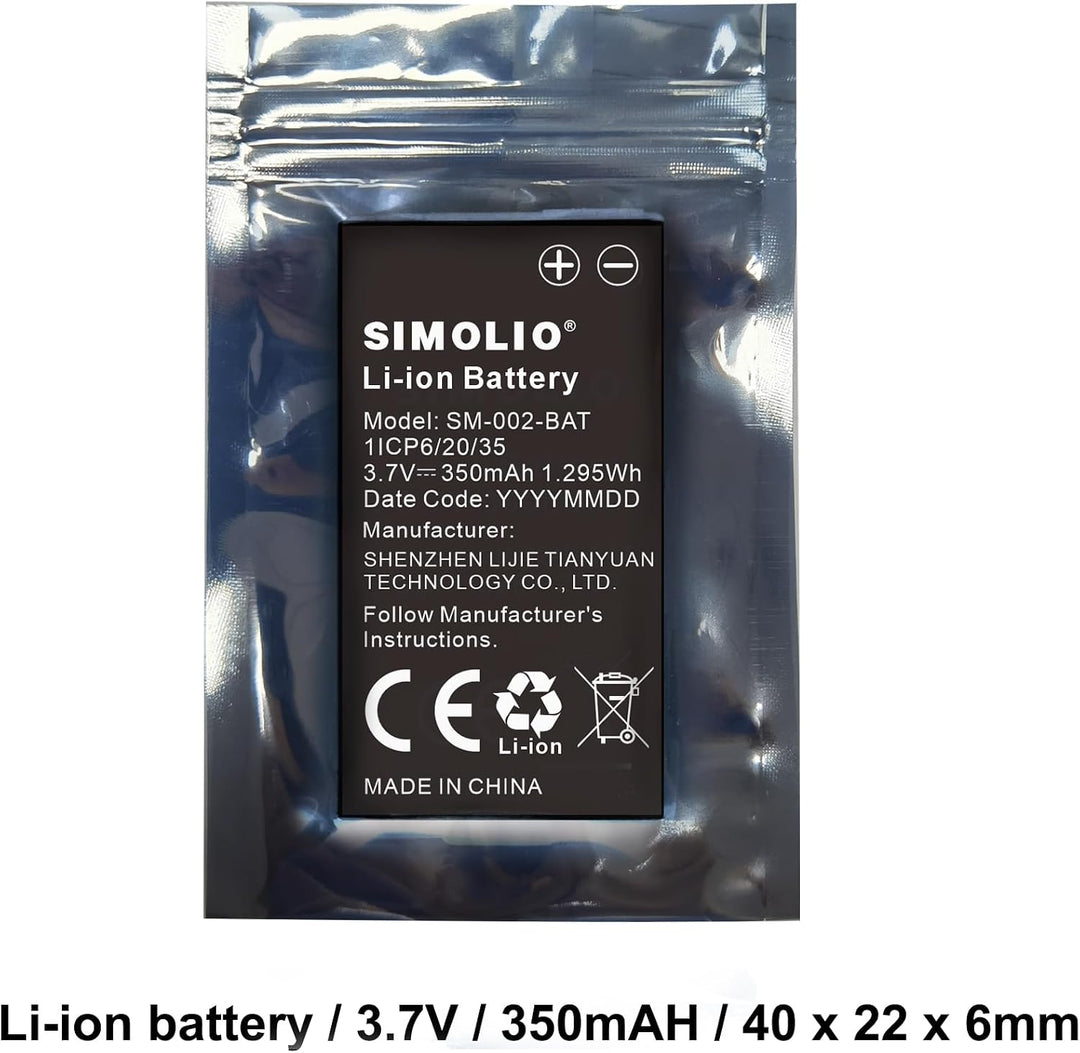 Li-Ionen-Akku für Simolio Kabellose TV Kopfhörer SM-823 Pro, SM-823D Pro, SM-824D1 und SM-824D2
