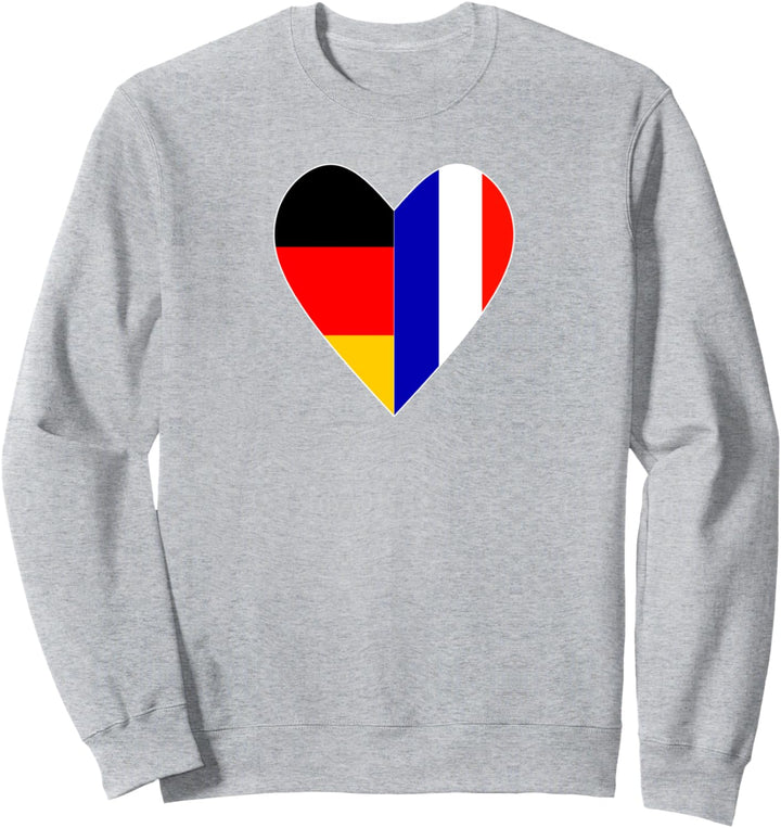 Nationalität & Freundschaft - Deutsch und Französisch - Herz Sweatshirt